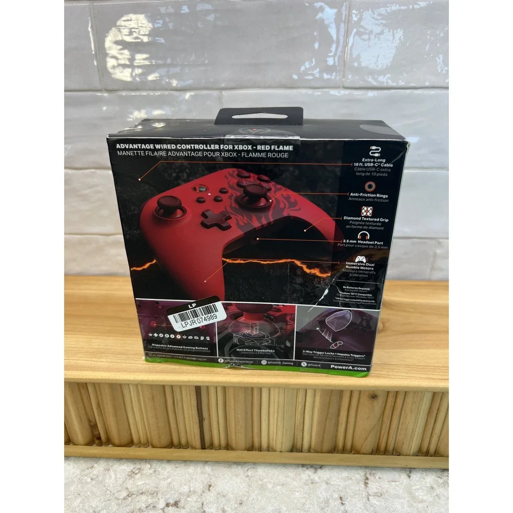 PowerA Advantage‎ Wired Xbox Controller Red Flame Hall Effect Series X|S PC NEW